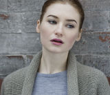 Female Model in John Smedley knitwear